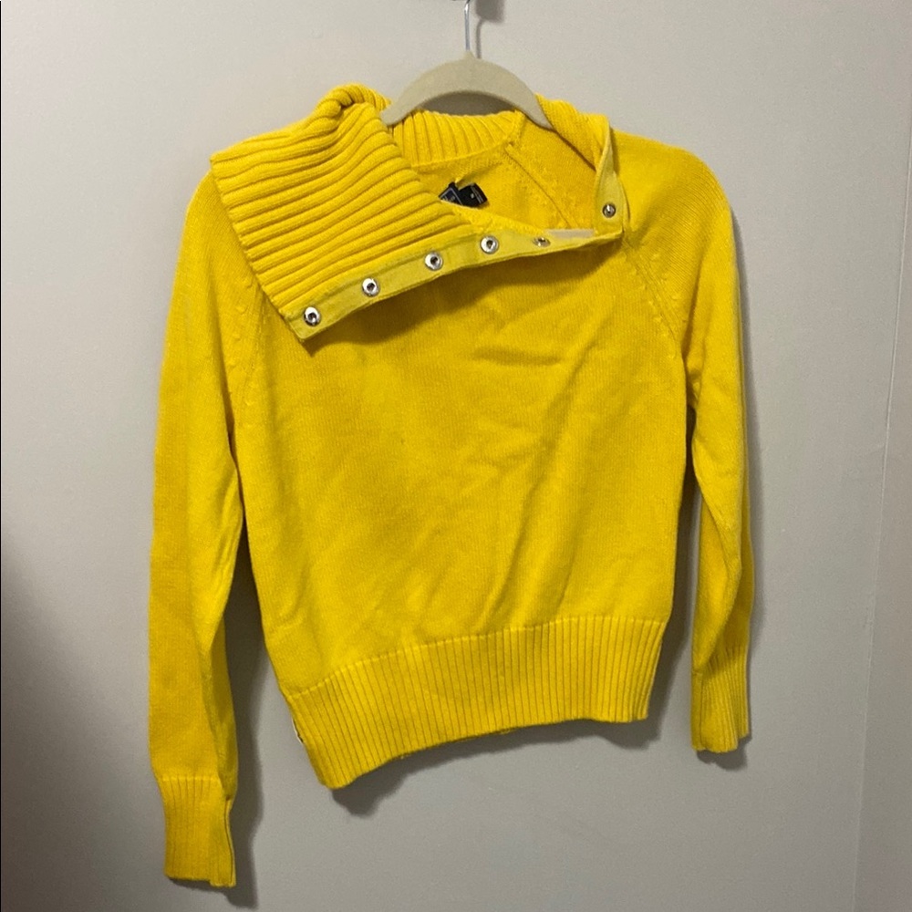 American Living Yellow Cowl Neck Sweater